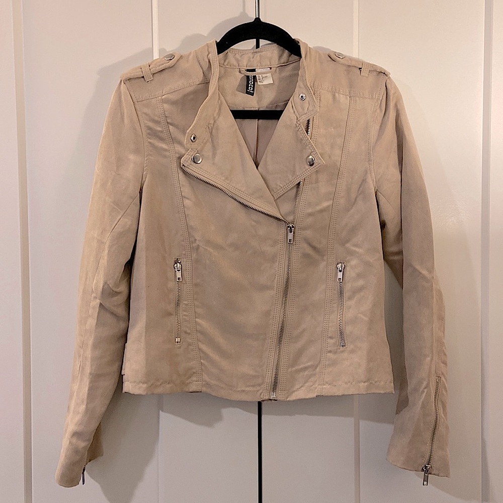 Divide H&M blush moto style jacket